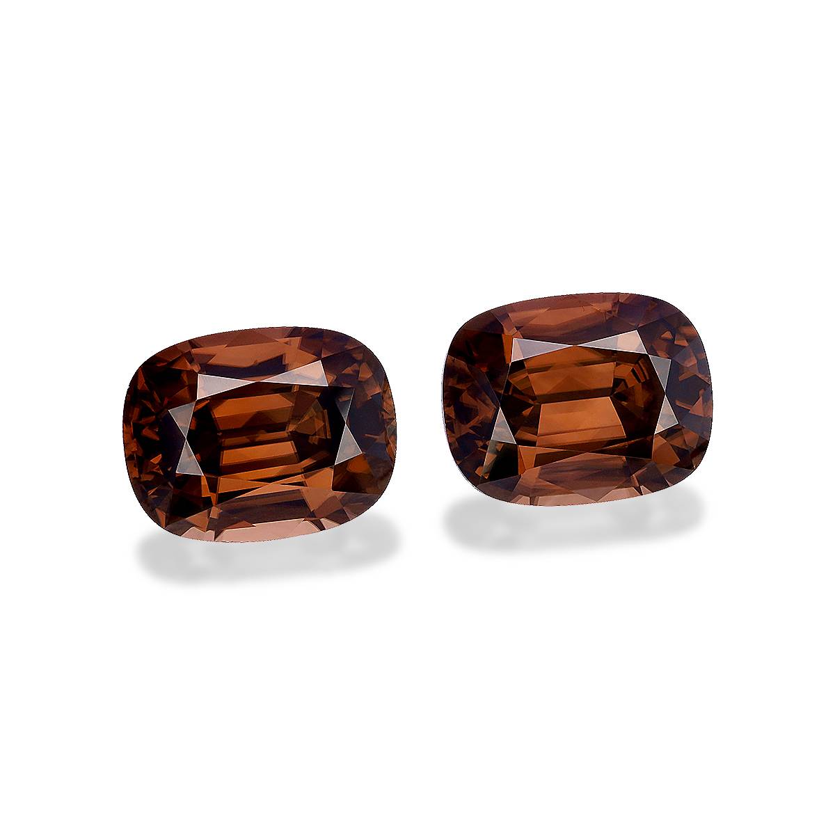 cinnamon brown zircon, 45.85ct cushion cut — view 3