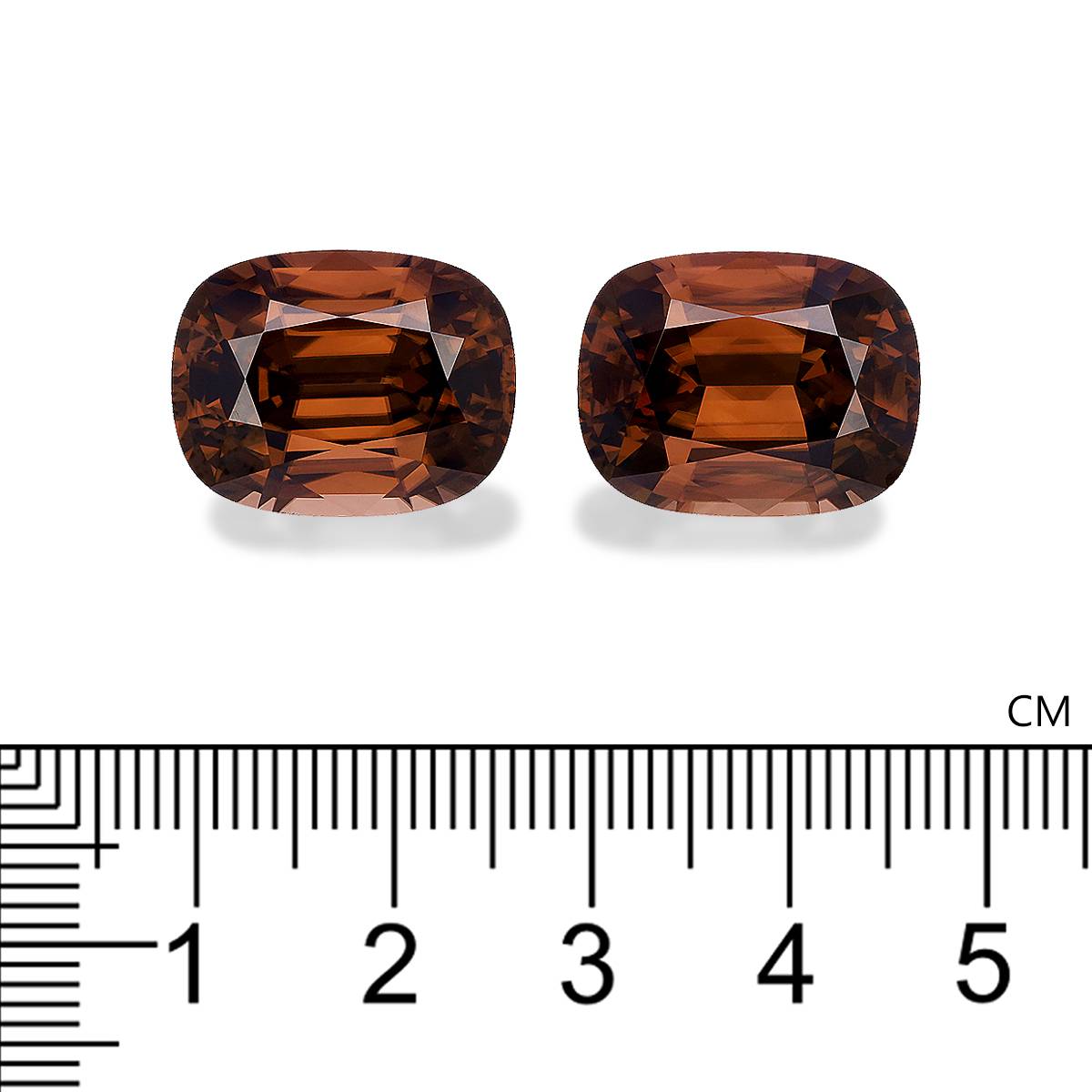 cinnamon brown zircon, 45.85ct cushion cut — view 4