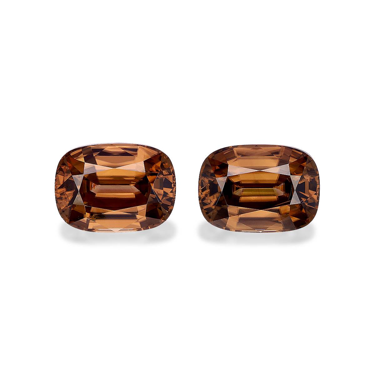 peanut brown zircon, 42.9ct cushion cut — main view