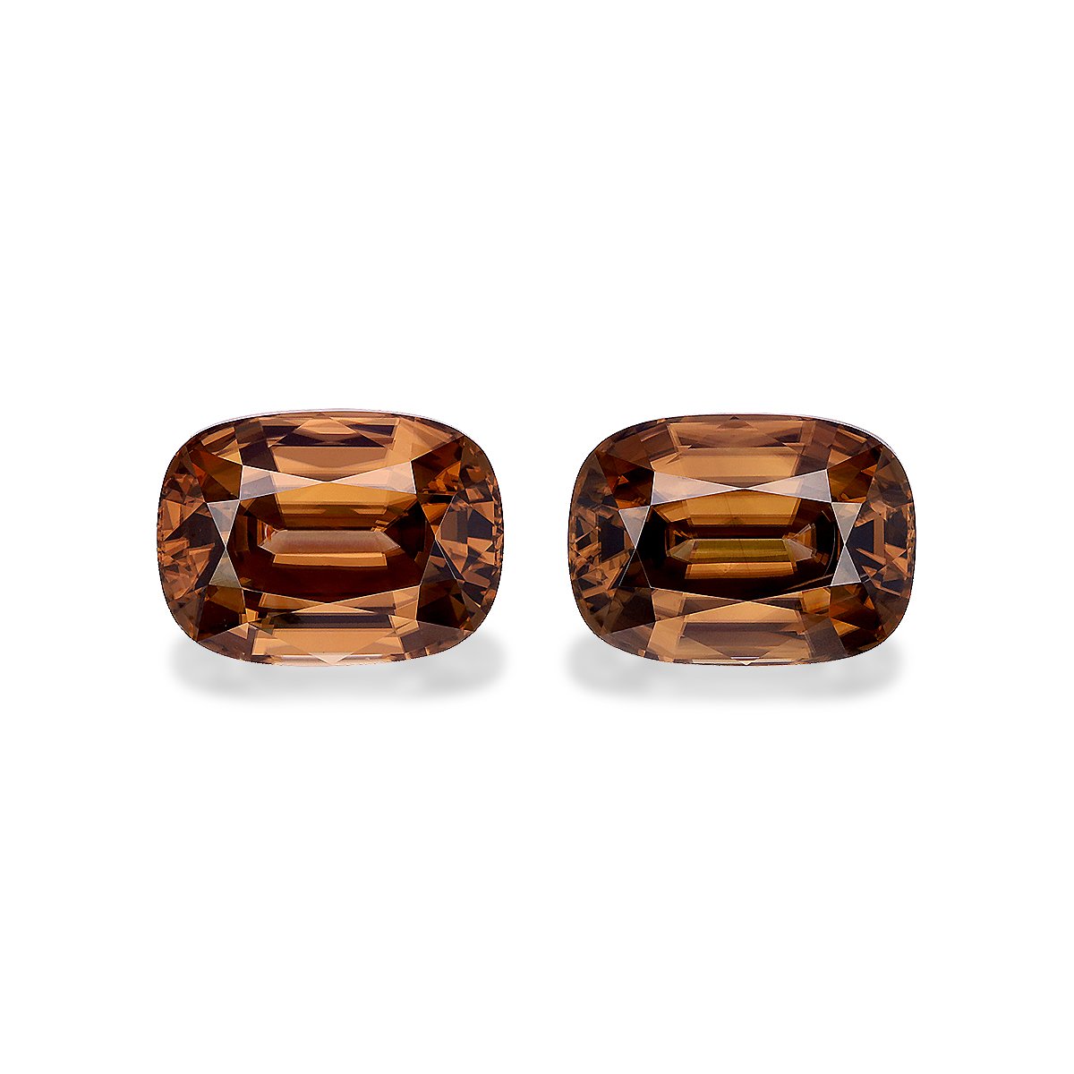 peanut brown zircon, 42.9ct cushion cut — main view
