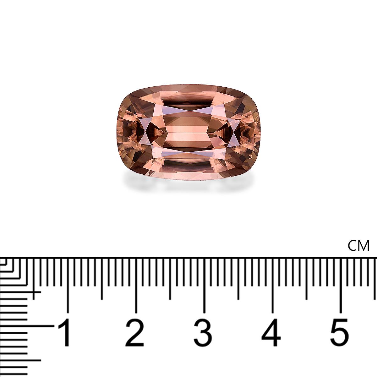 cinnamon brown zircon, 31.71ct cushion cut — view 4