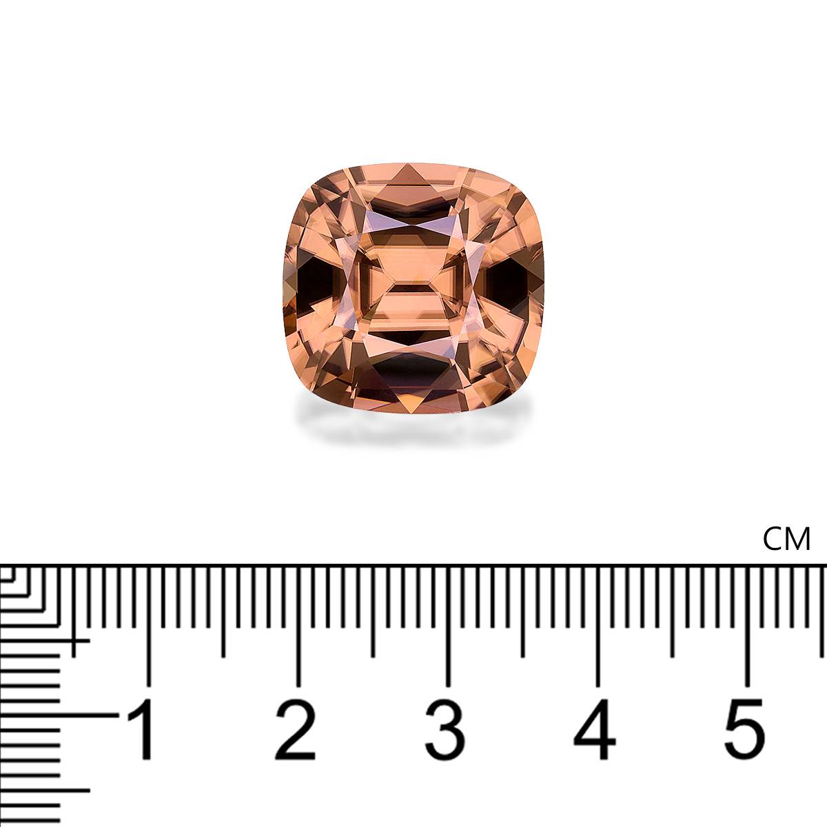 sepia tan zircon, 29.11ct cushion cut — view 4