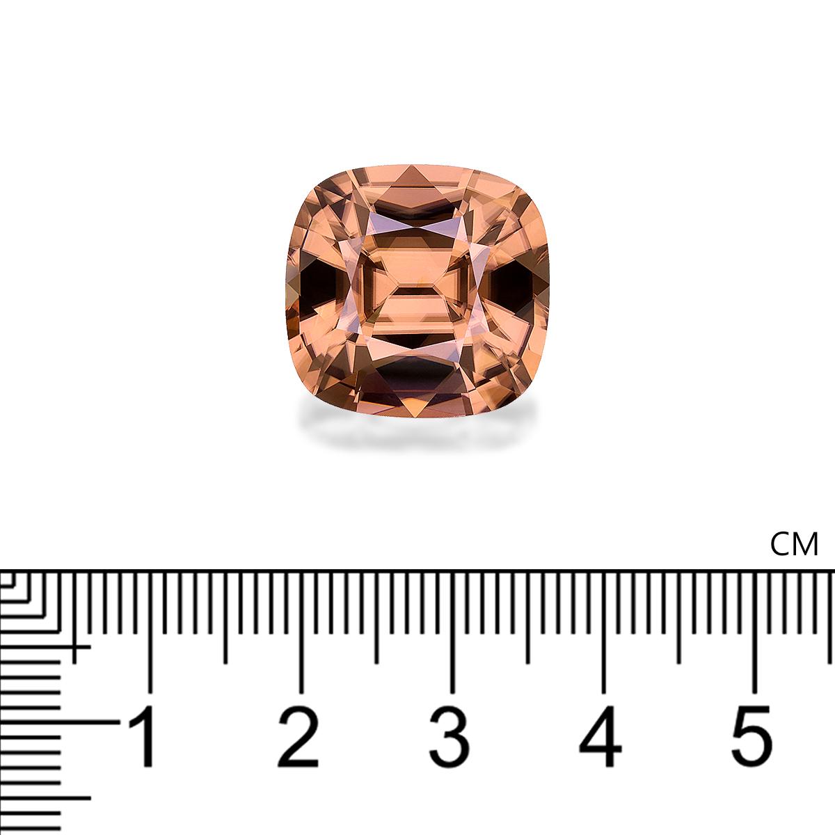 sepia tan zircon, 29.11ct cushion cut — view 4
