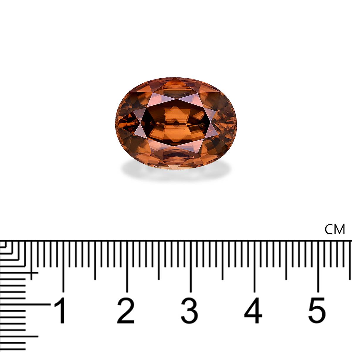 cinnamon brown zircon, 27.79ct oval cut — view 4