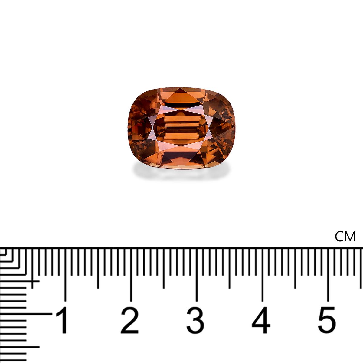 cinnamon brown zircon, 19.08ct cushion cut — view 4