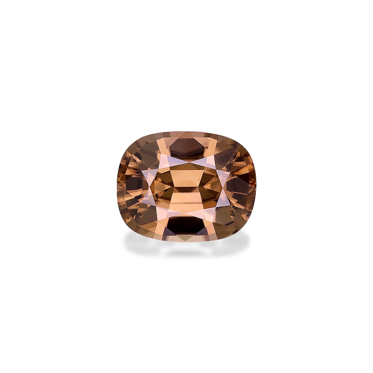 peanut brown zircon, 22.79ct cushion cut — main view