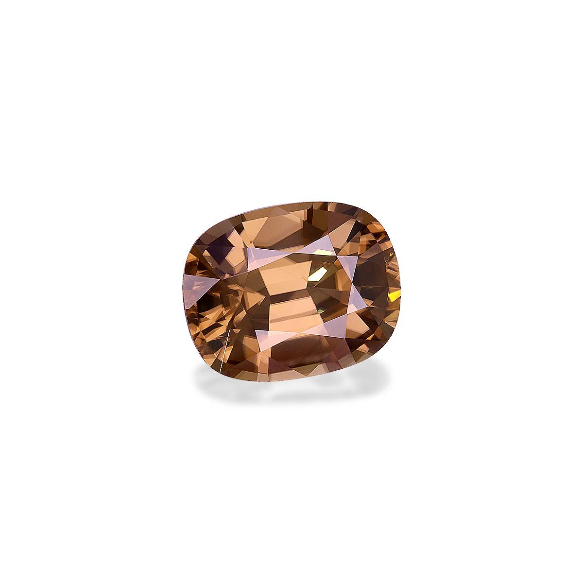 peanut brown zircon, 22.79ct cushion cut — view 3