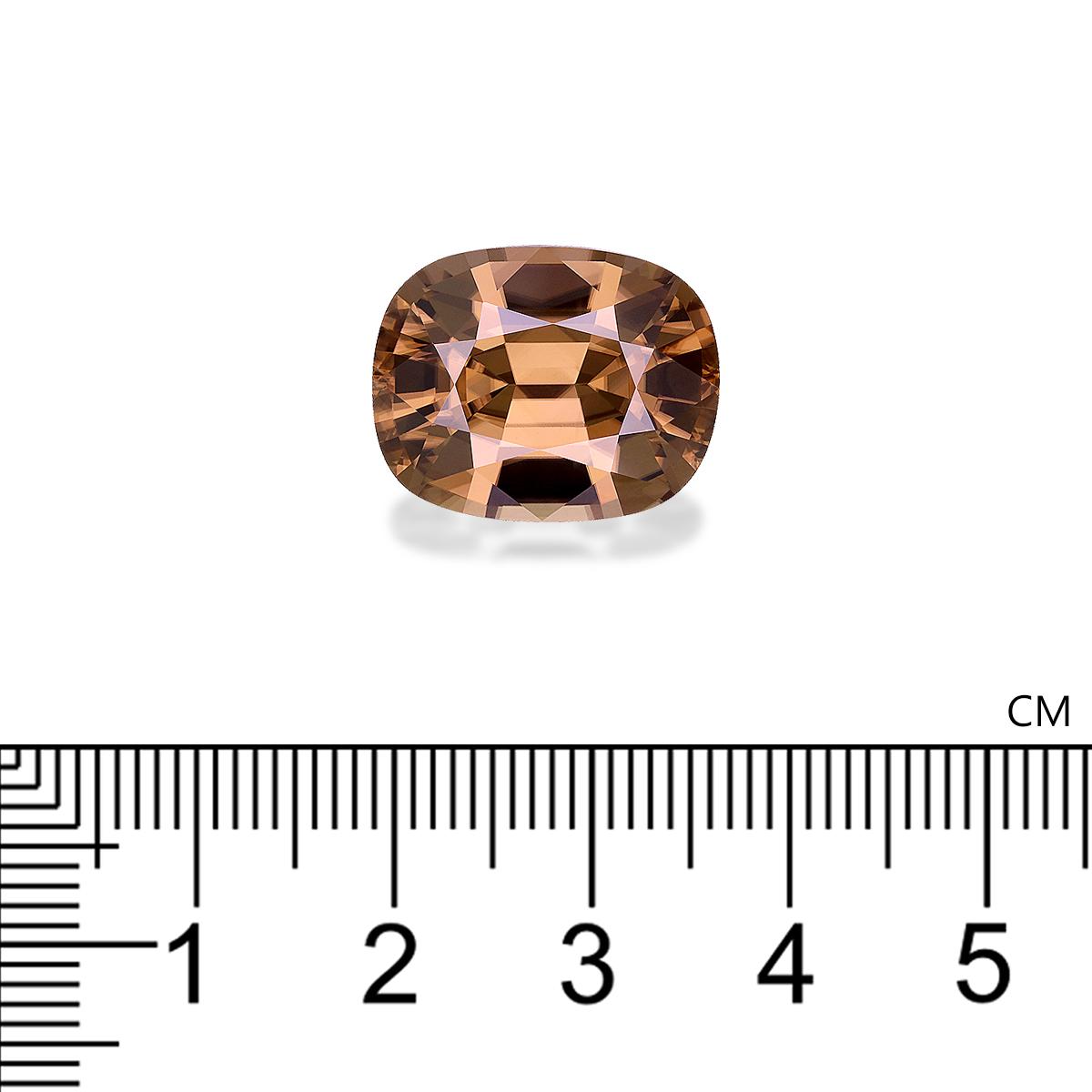 peanut brown zircon, 22.79ct cushion cut — view 4