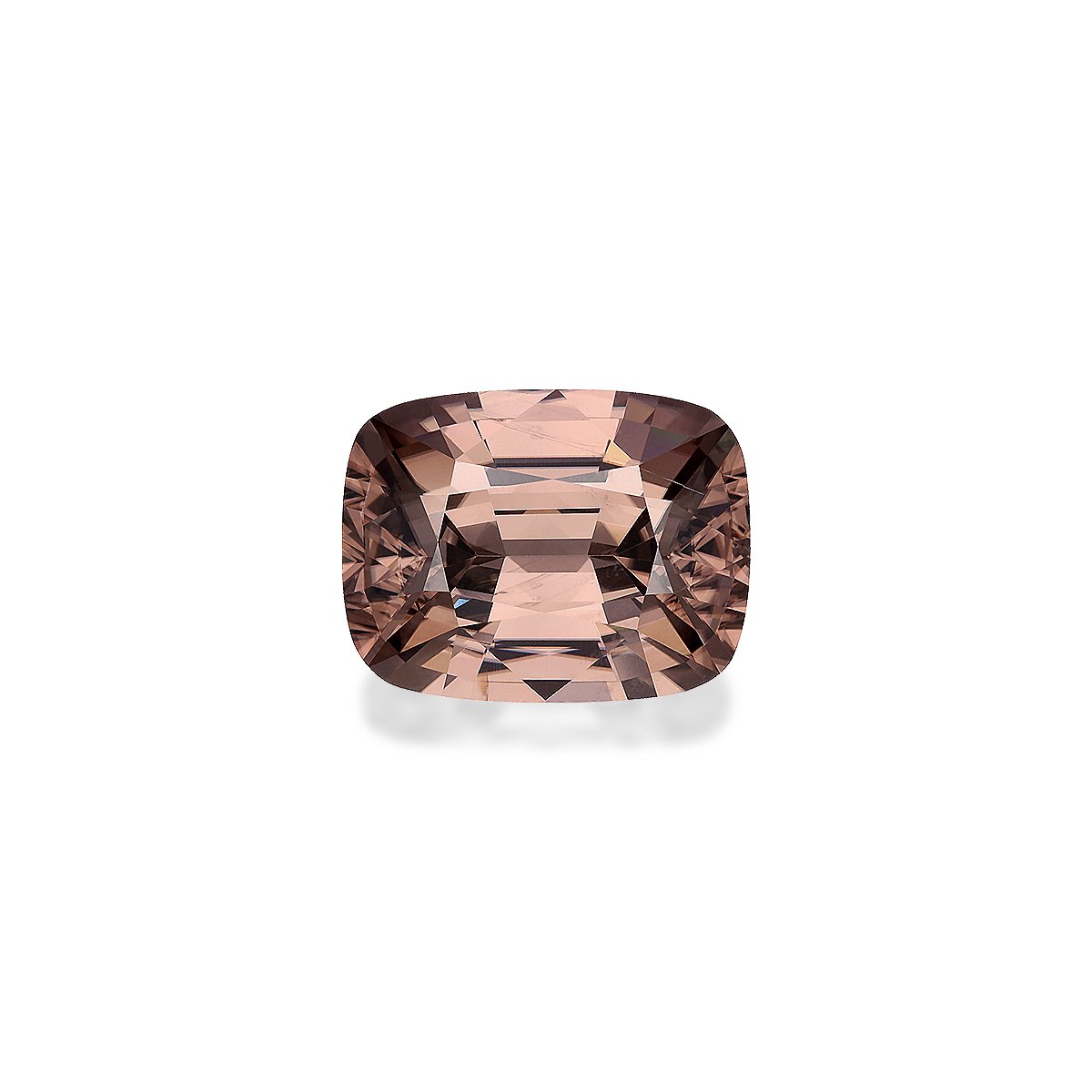 sepia tan zircon, 19.78ct cushion cut — main view