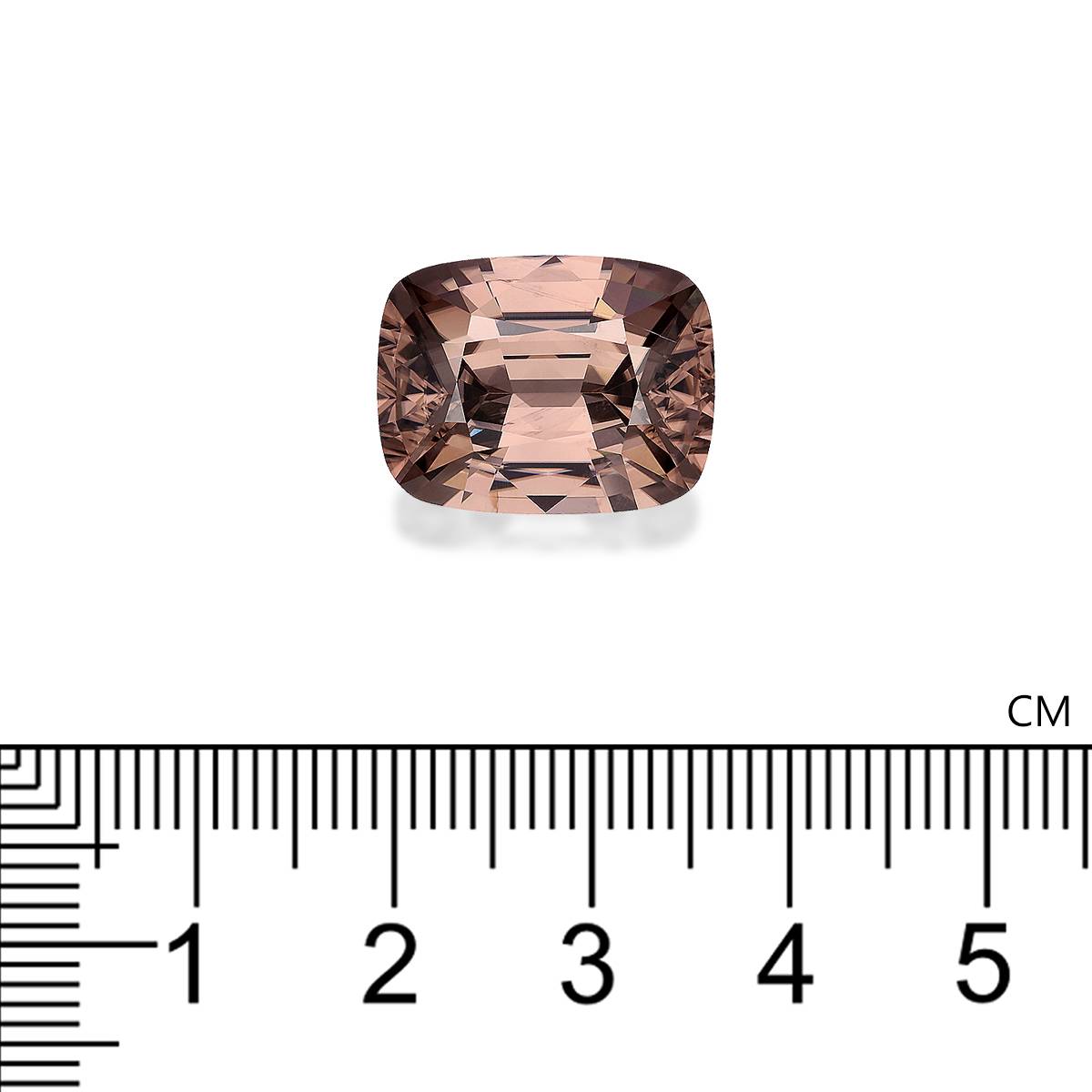sepia tan zircon, 19.78ct cushion cut — view 4