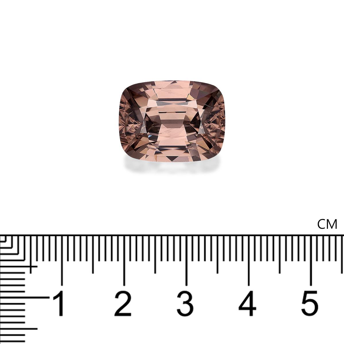 sepia tan zircon, 19.78ct cushion cut — view 4
