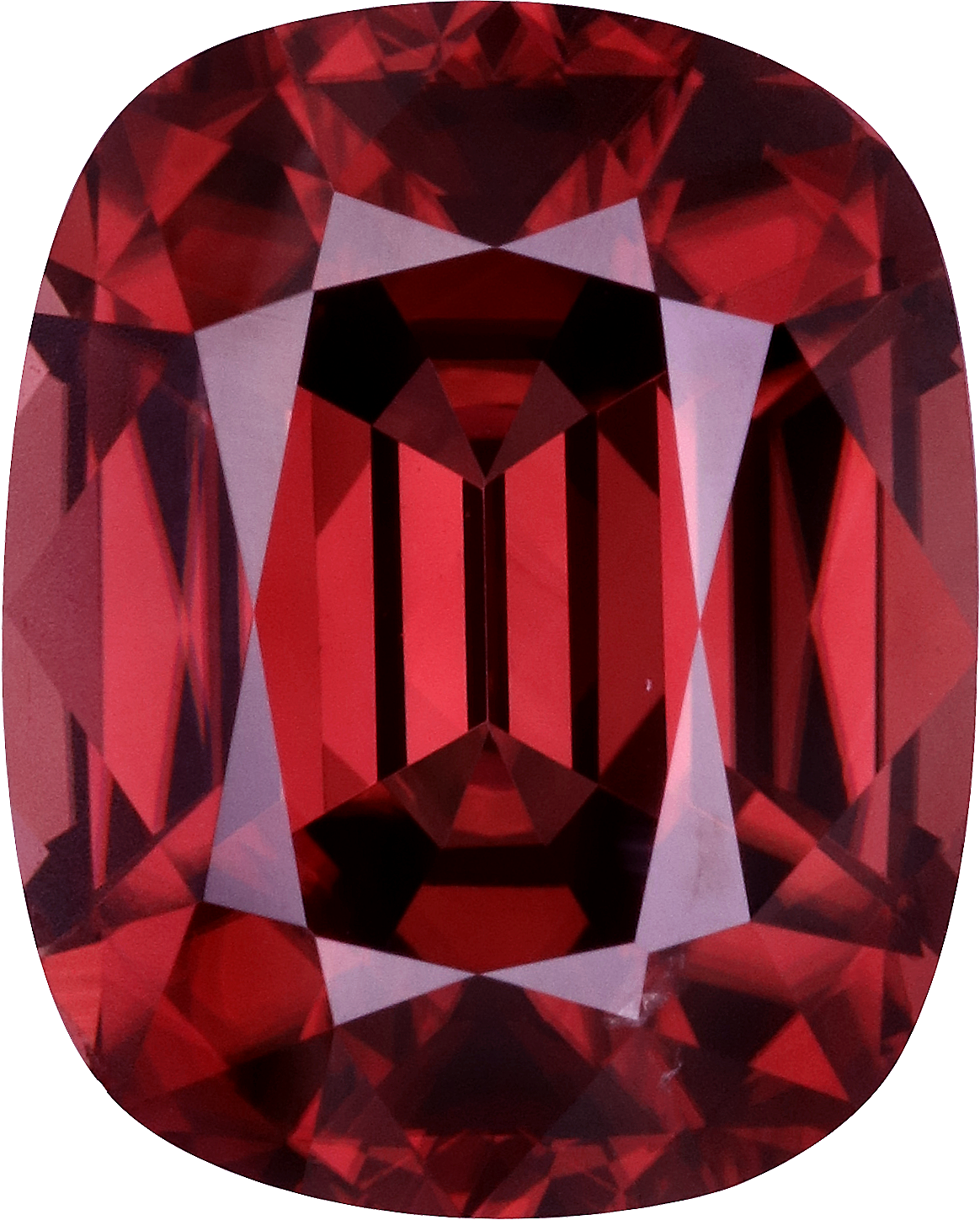 Cushion cut zircon, 11.57 by 9.28 mm, shown at actual size