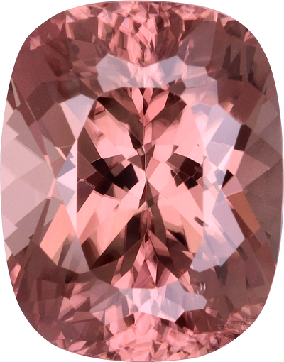 Cushion cut zircon, 11.55 by 9.06 mm, shown at actual size
