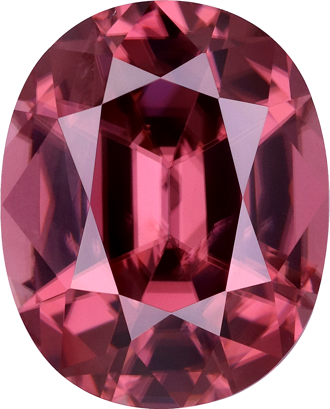 Oval cut zircon, 10.75 by 8.67 mm, shown at actual size