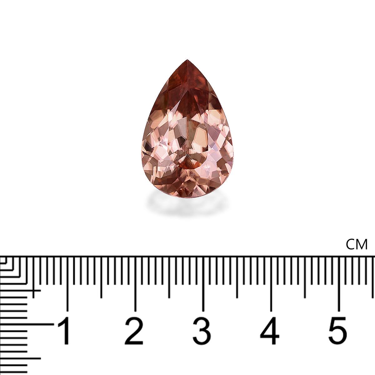 pink pink zircon, 4.93ct pear cut — view 4