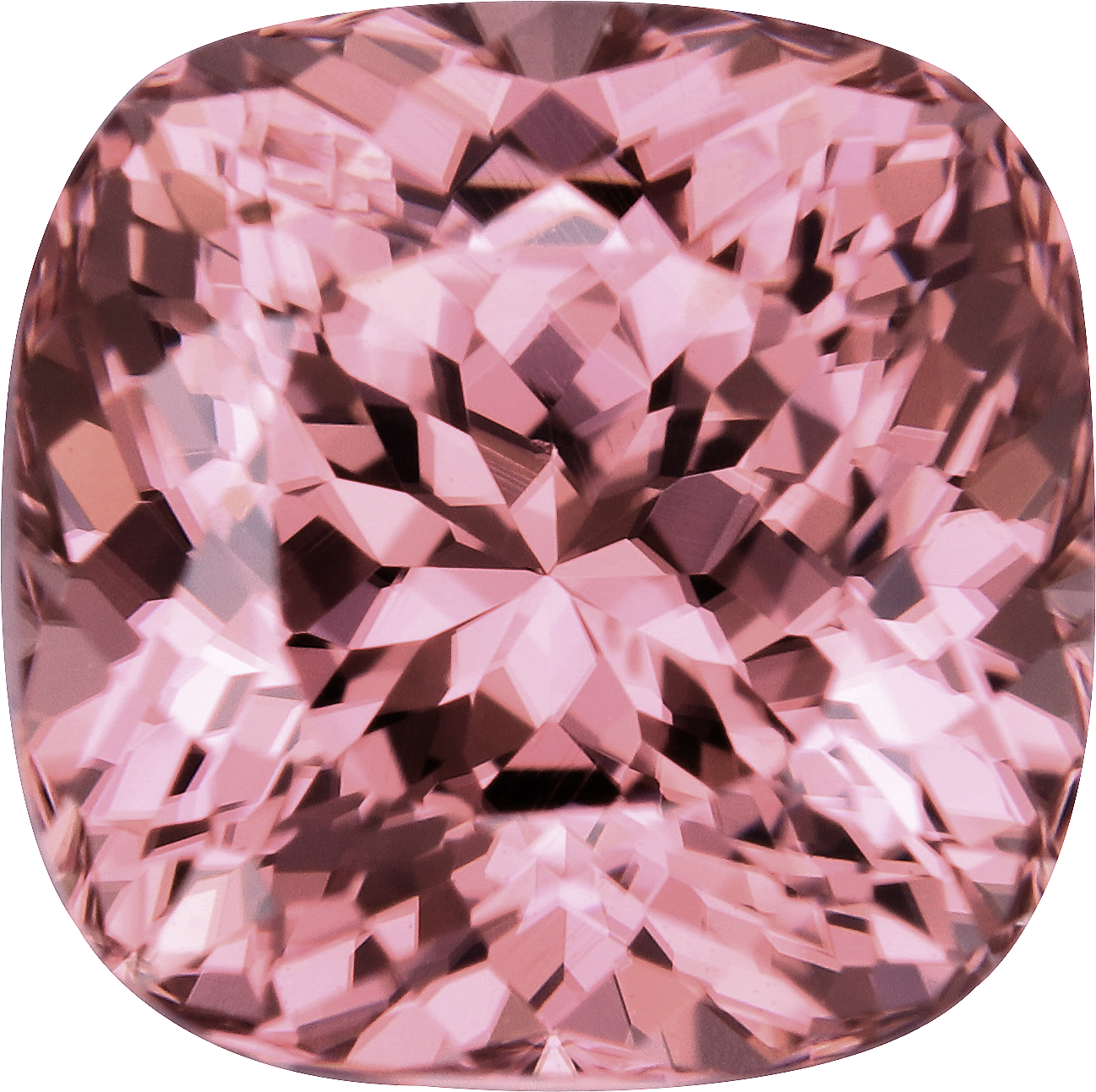 Cushion cut zircon, 8.21 by 8.15 mm, shown at actual size