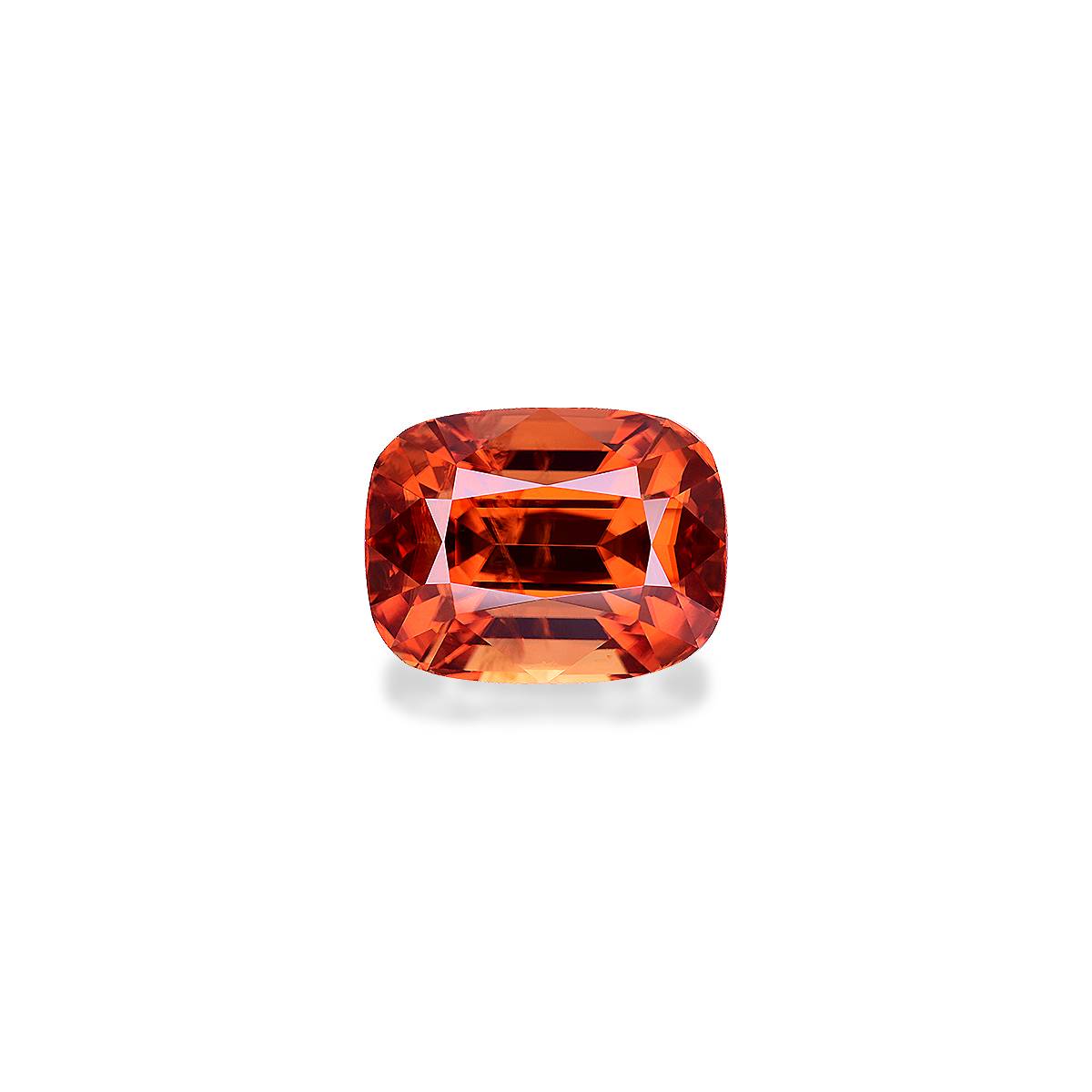 orange orange zircon, 4.44ct cushion cut — main view