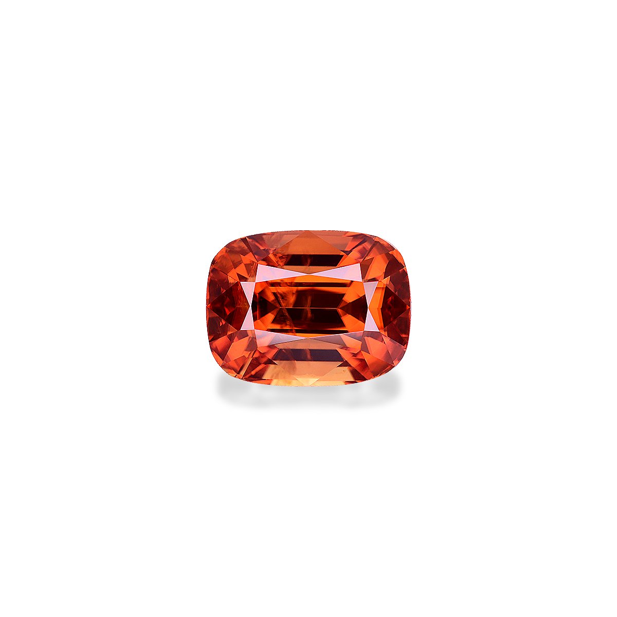 orange orange zircon, 4.44ct cushion cut — main view