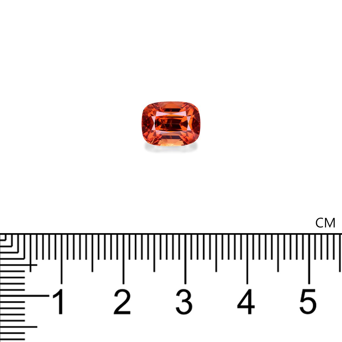 orange orange zircon, 4.44ct cushion cut — view 4