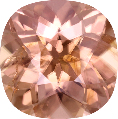 Cushion cut zircon, 8.53 by 8.49 mm, shown at actual size