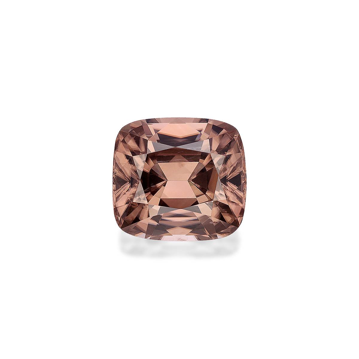 sepia tan zircon, 22.64ct cushion cut — main view