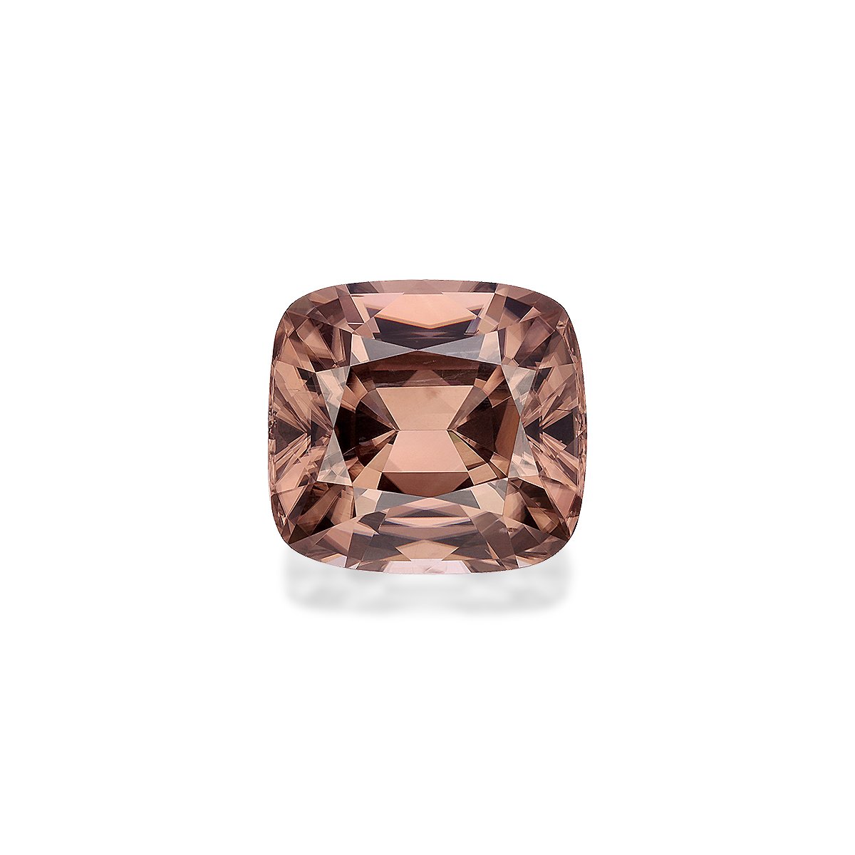 sepia tan zircon, 22.64ct cushion cut — main view