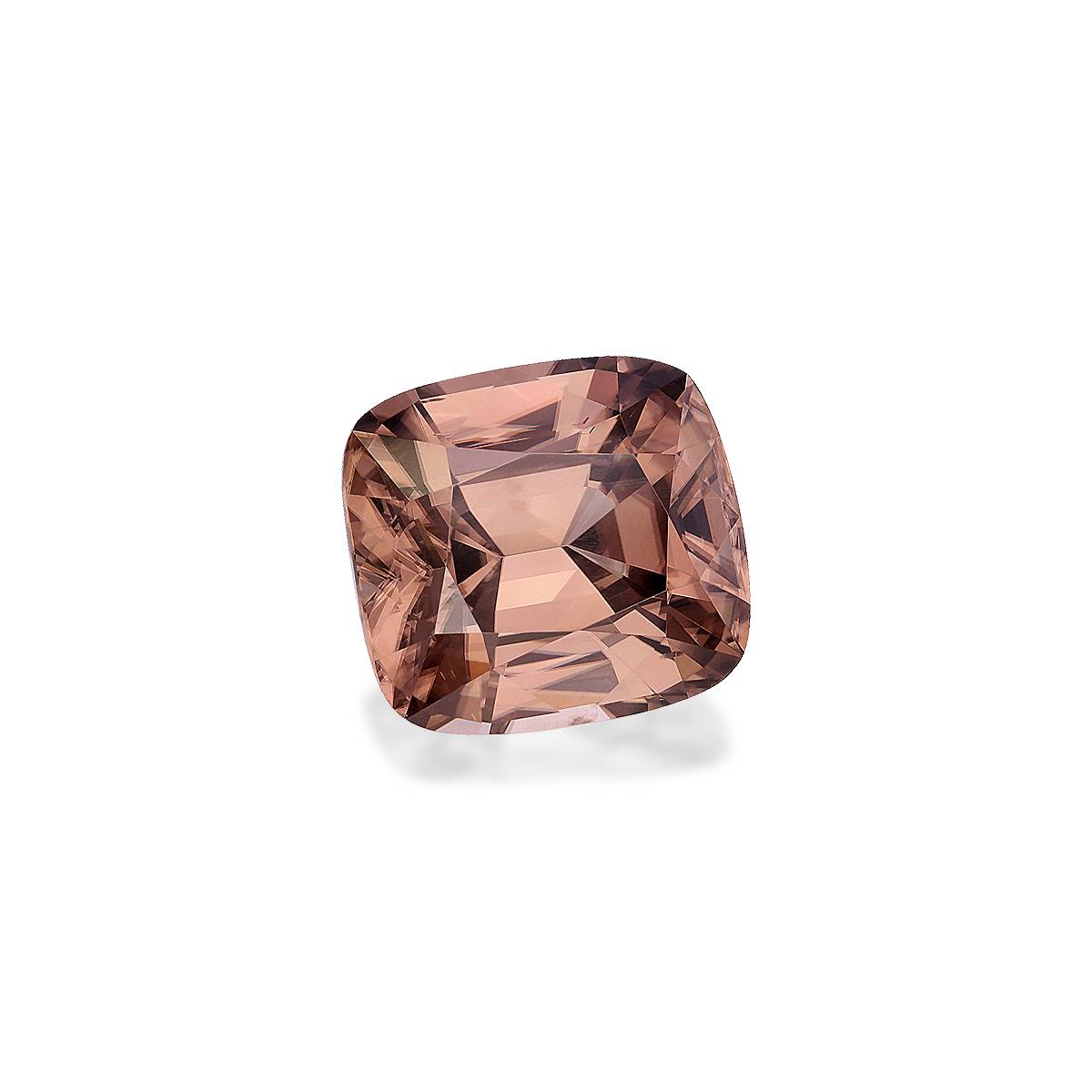 sepia tan zircon, 22.64ct cushion cut — view 3