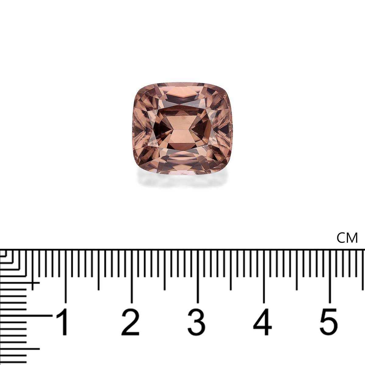 sepia tan zircon, 22.64ct cushion cut — view 4