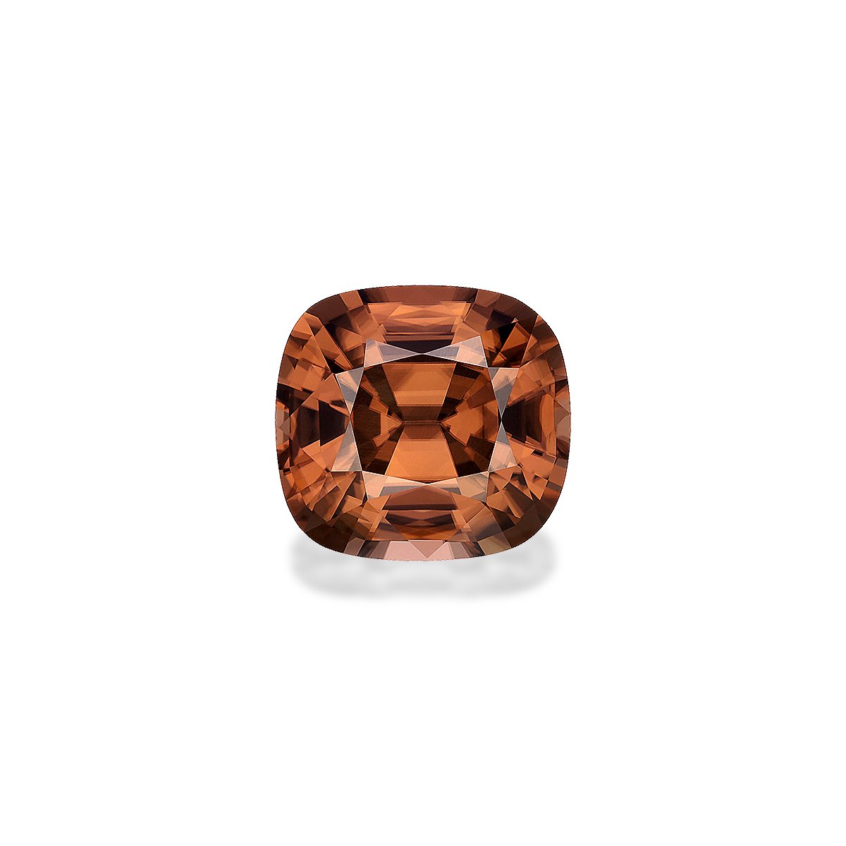 cinnamon brown zircon, 15.76ct cushion cut — main view
