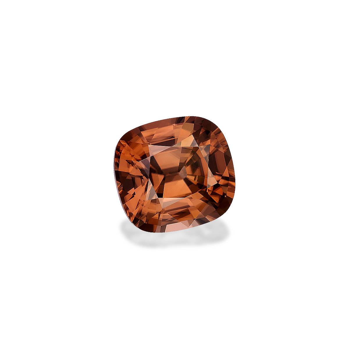 cinnamon brown zircon, 15.76ct cushion cut — view 3