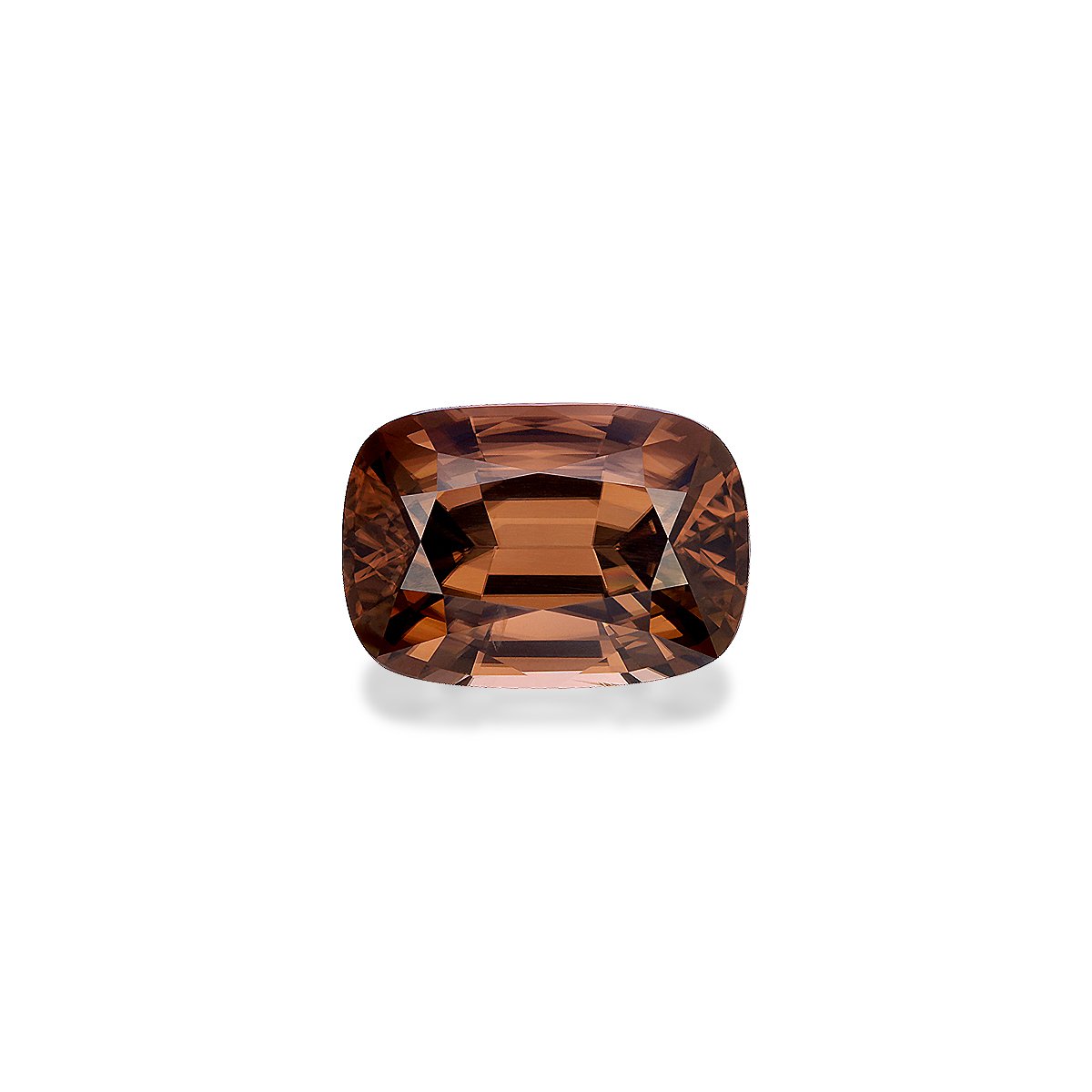 cinnamon brown zircon, 15.13ct cushion cut — main view