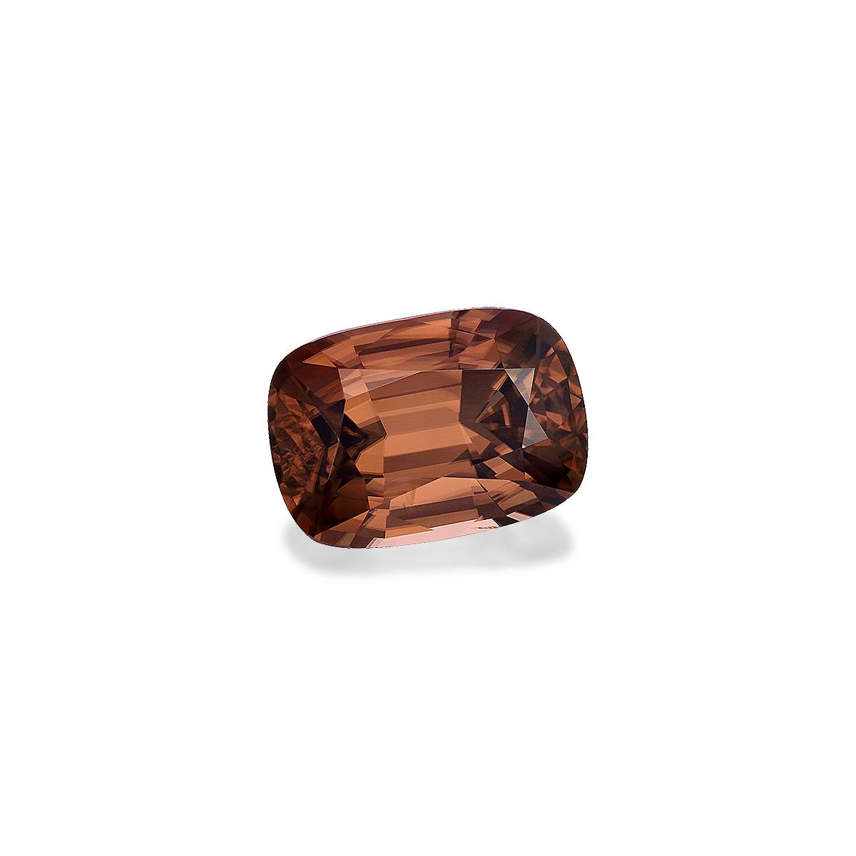 cinnamon brown zircon, 15.13ct cushion cut — view 3