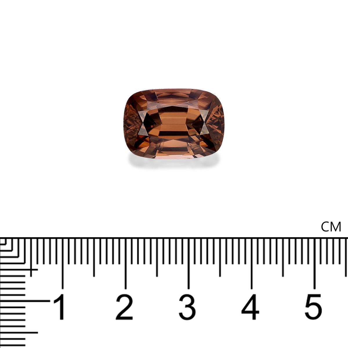 cinnamon brown zircon, 15.13ct cushion cut — view 4