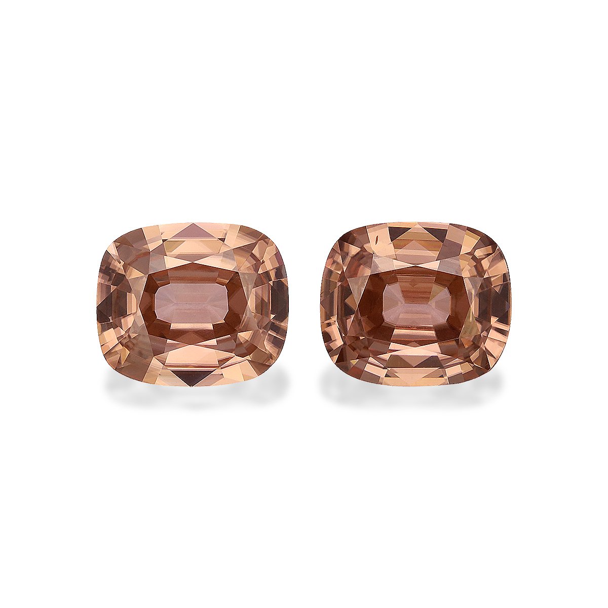 sepia tan zircon, 8.08ct cushion cut — main view