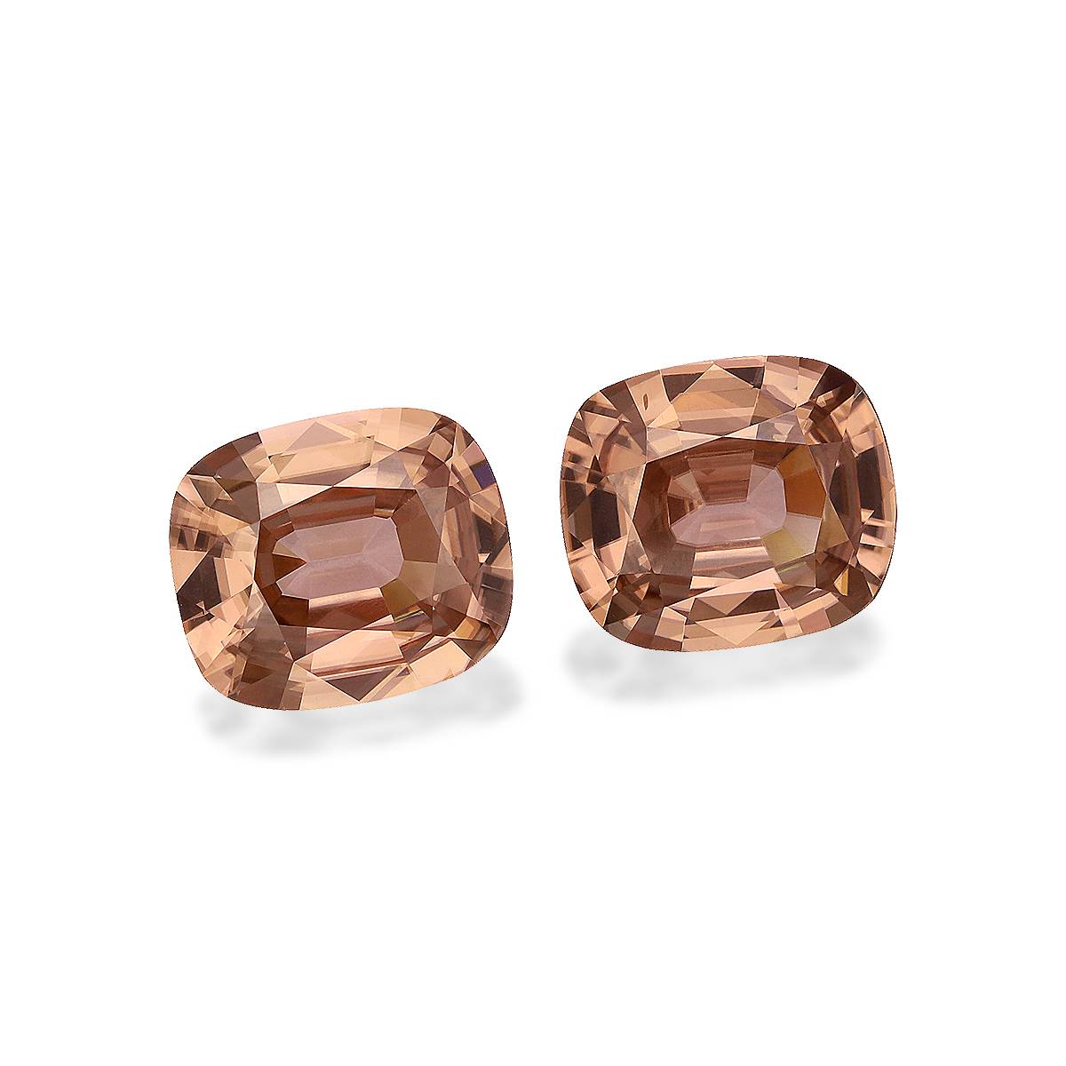 sepia tan zircon, 8.08ct cushion cut — view 3