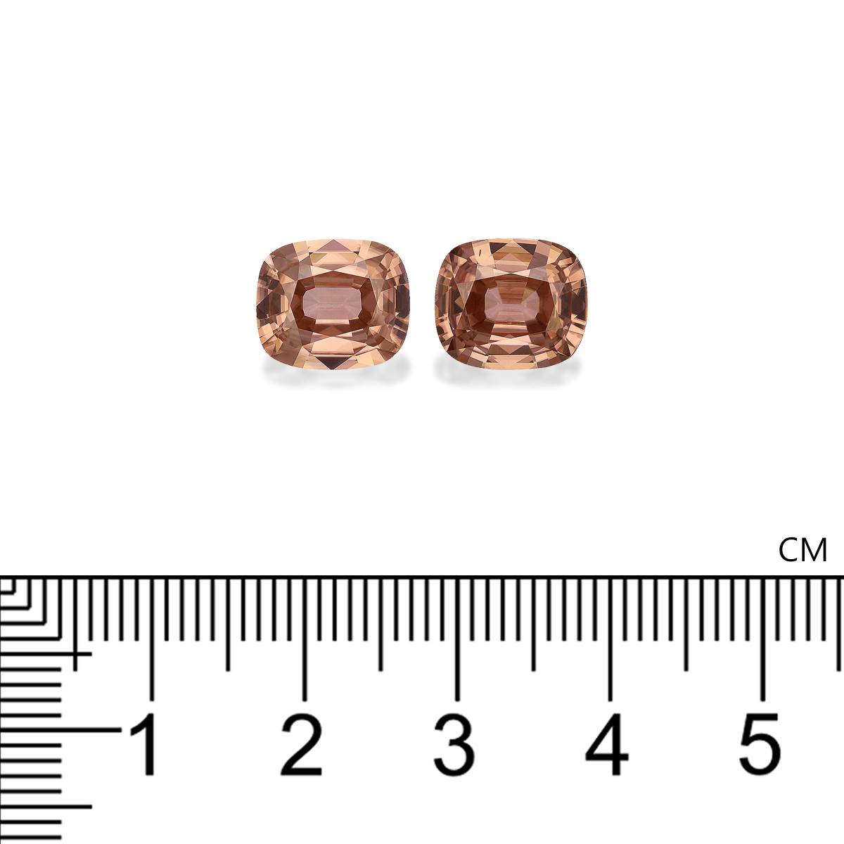sepia tan zircon, 8.08ct cushion cut — view 4