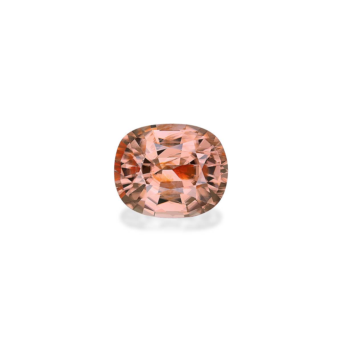 sepia tan zircon, 4.19ct cushion cut — main view
