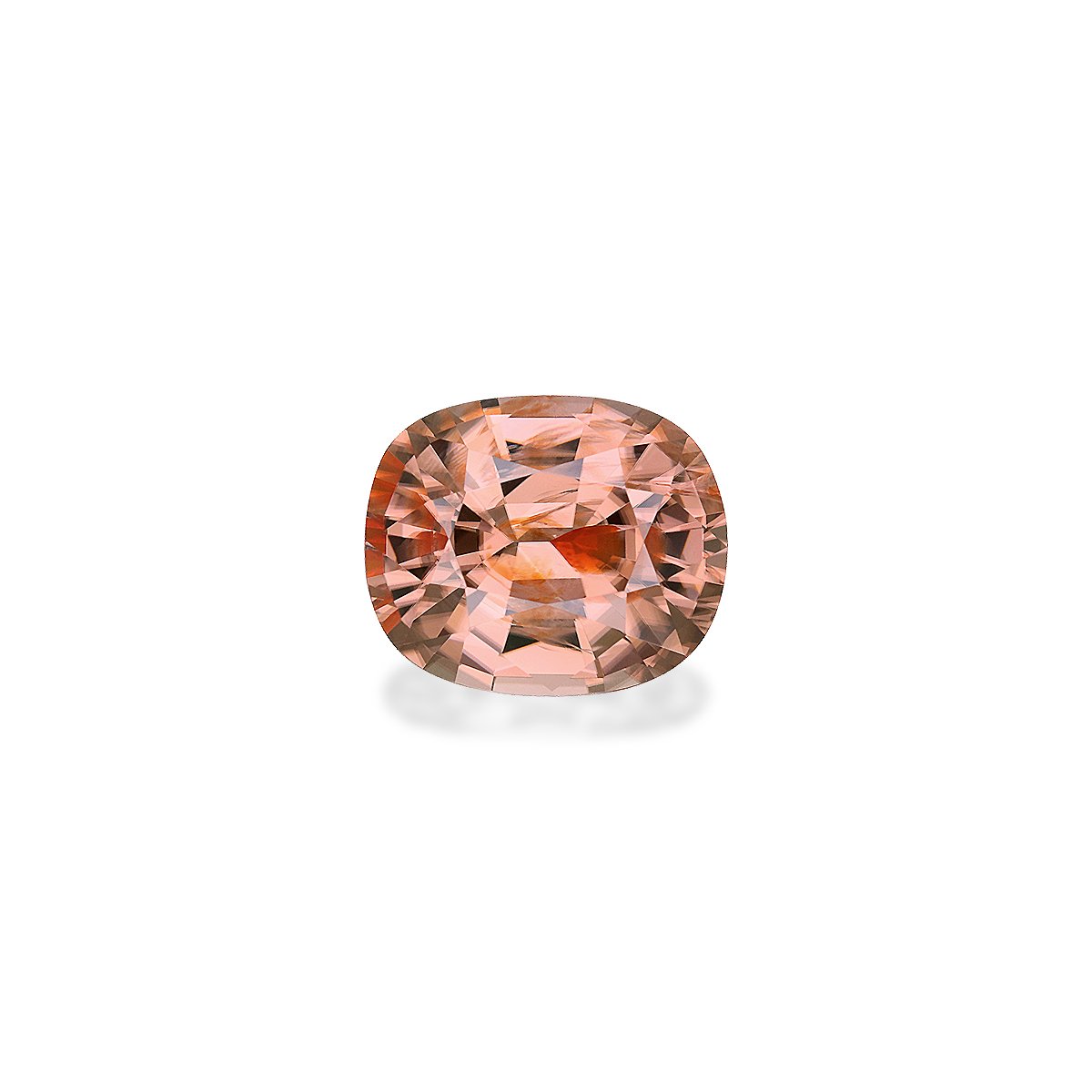 sepia tan zircon, 4.19ct cushion cut — main view