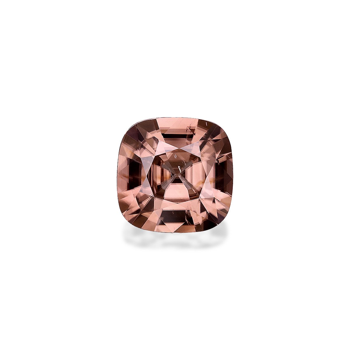 sepia tan zircon, 2.82ct cushion cut — main view