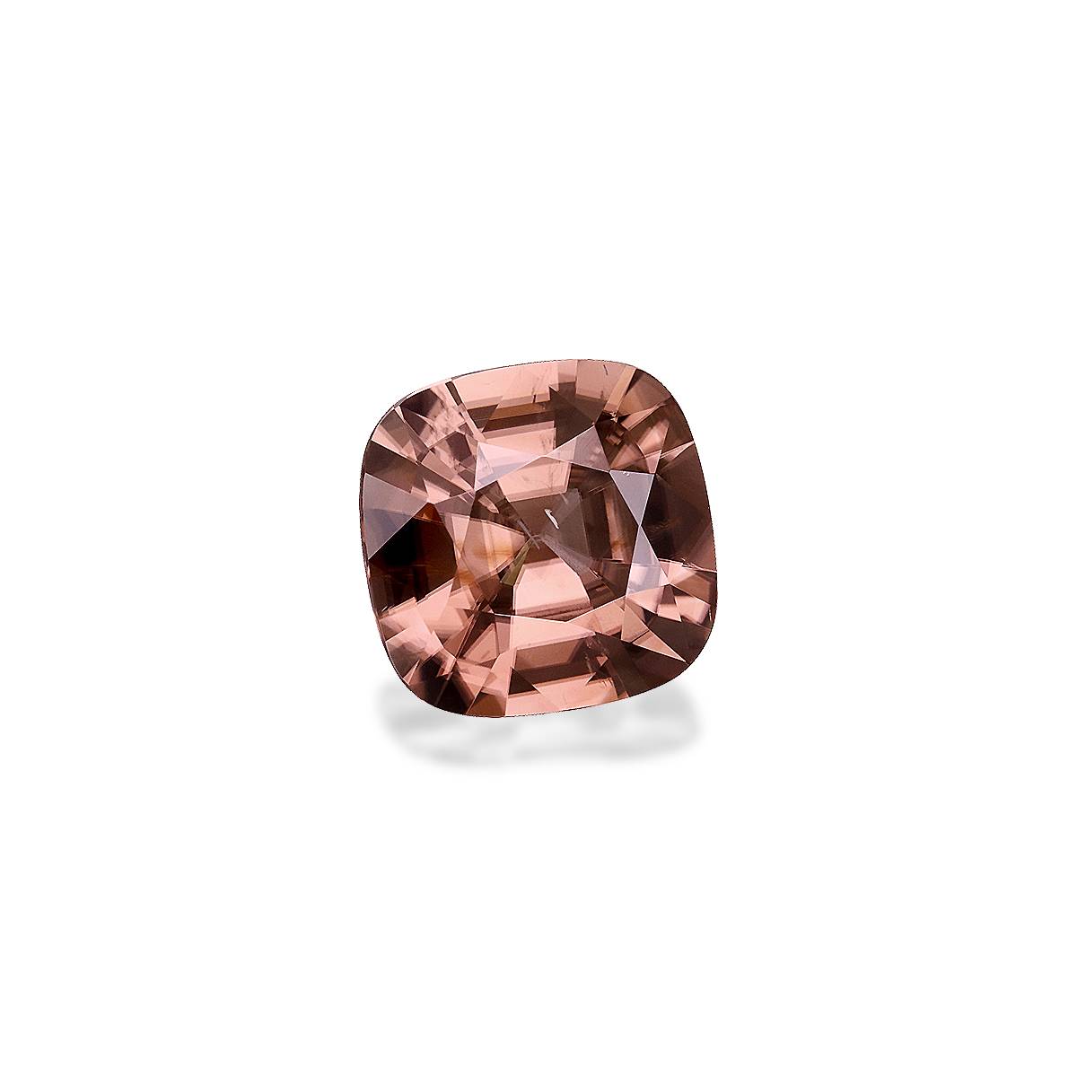sepia tan zircon, 2.82ct cushion cut — view 3