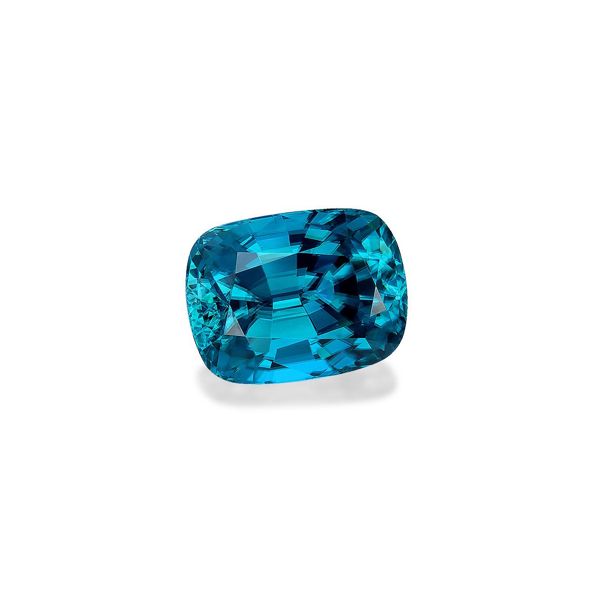 blue blue zircon, 43.3ct cushion cut — view 3