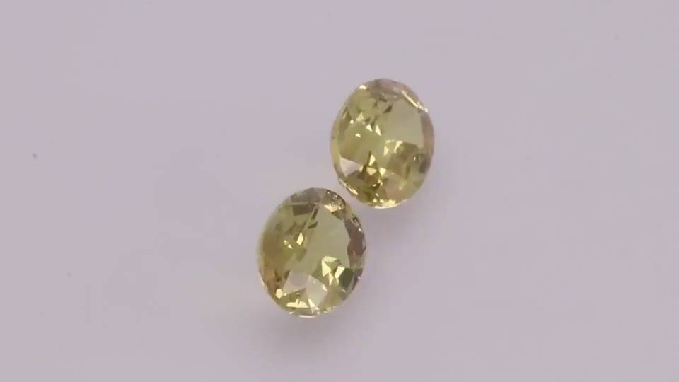 Golden Yellow Chrysoberyl 3.14ct - 8x6mm Pair | STARLANKA